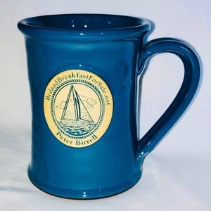 Deneen Pottery Advertising Mug Tankard Schooner Yacht Bed & Breakfast Vancouver